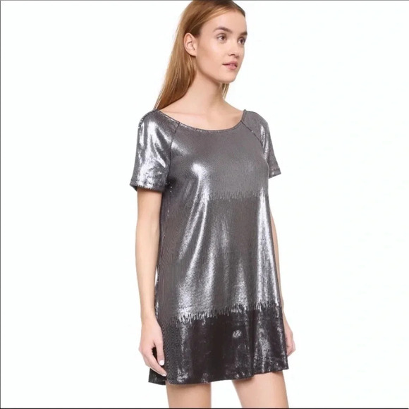 Free People Drenched In Sequins Metallic Mini Dress Women’s Size XS NWT - Picture 2 of 6